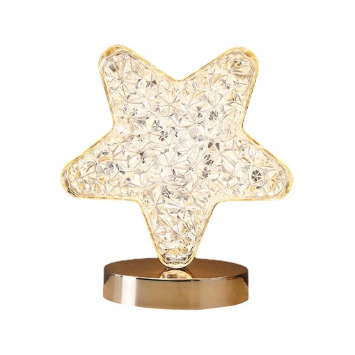 Lampa ambientala led EBA, forma stea crystal diamond, cu senzor tactil si telecomanda, 6 nuante de lumina, reincarcabila usb - Img 2