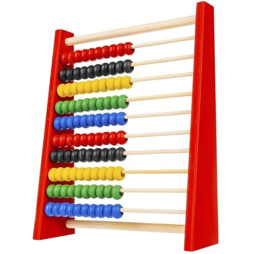Numaratoare Abac EBA, 10 Randuri, 100 Margele, dimensiuni 20 x 16 x 5 cm, Lemn Multicolor - Img 4