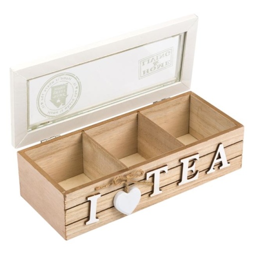 OEM Cutie din lemn pentru ceai, dimensiuni 24 x 10 x 7 cm, EBA - Img 2