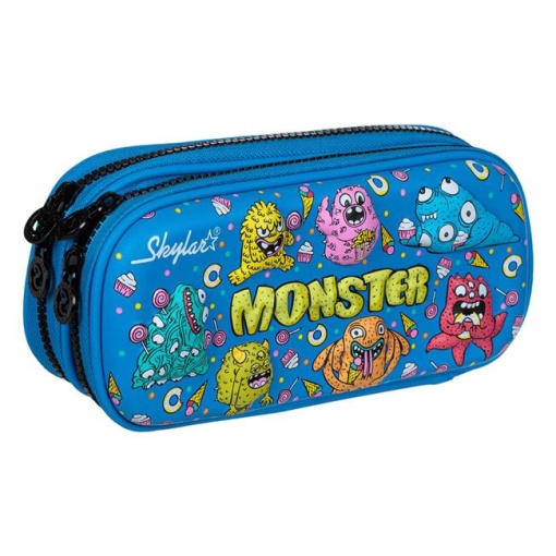 Penar dublu 3D Monster EBA, dimensiuni 21 x 11 x 6.5 cm, Albastru - Img 3