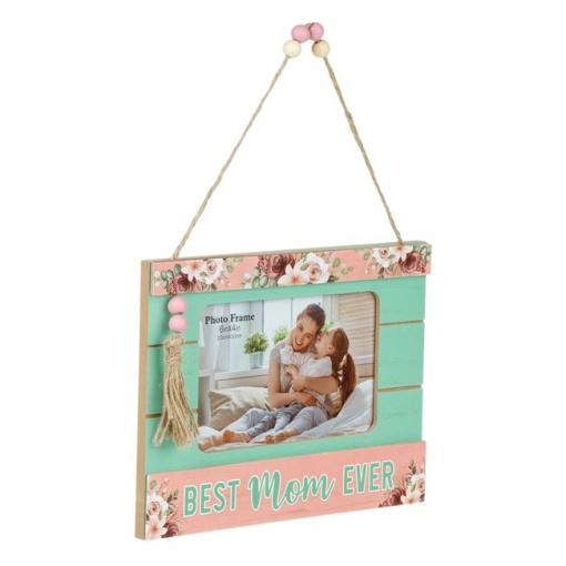 Rama Decorativa din Lemn "Best Mom Ever", EBA, dimensiuni 22 x 16.9 cm - Img 2