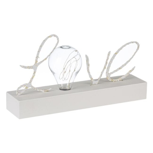 Suport decorativ de masa Valentine's day, 26 LED, EBA, dimensiuni 30 x 6, 5 x 19 cm - Img 3