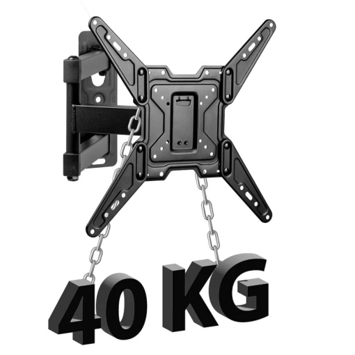 Suport TV Reglabil 22-65 Inch KING MOUNT KG-1032 Florida, VESA 400x400, Rotire 180°, Inclinare -5°/+15°, Brat Extensibil 42.2 cm, Max 40KG, Suport Perete Universal TV LED LCD OLED - Img 4