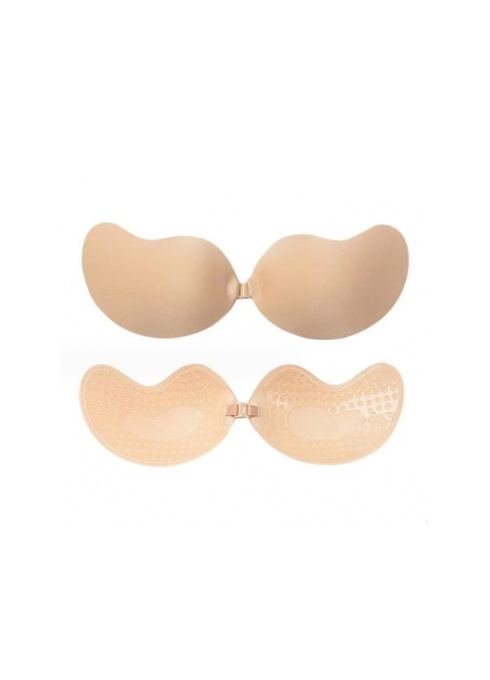 Sutien autoadeziv EBA, Fara bretele, Inchidere frontala, Confortabil, Marimea B, Bej - Img 2