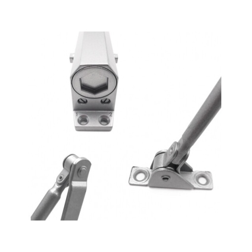 Amortizor cu brat pentru Usi EBA, Metal, Universal, 40-65 kg, Gri - Img 4