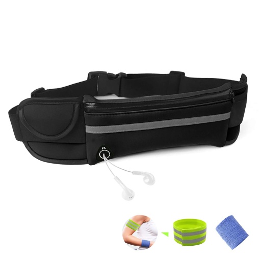 Borseta reflectorizanta pentru alergare si drumetii EBA, Unisex, dimensiune ajustabila 70-130 cm, material impermeabil - Img 2