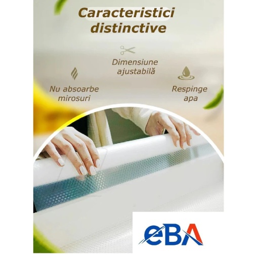 Folie Protectie Pentru Sertare, EBA, Rezistent la uzura, Antialunecare, Impermeabil, 100 x 140 cm, transparent - Img 3