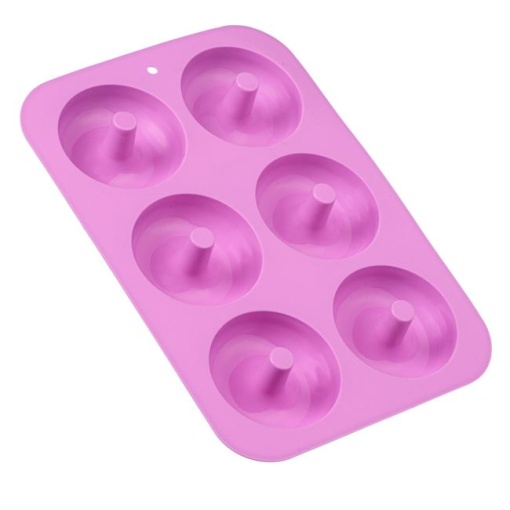 Forma pentru 6 gogosi EBA, Silicon, 25.5 cm, Mov - Img 2
