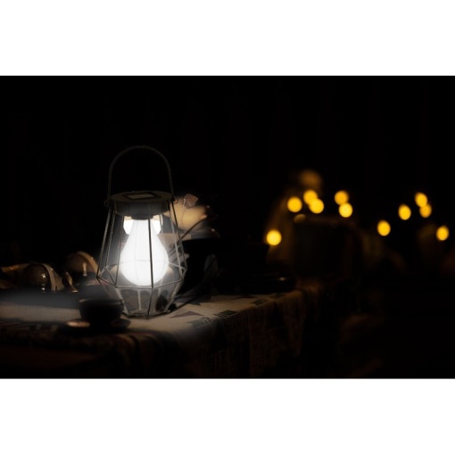 Lampa solara suspendabila EBA, Tip felinar cu bec, pentru gradina sau terasa, microLED, inaltime 16.8 cm - Img 2