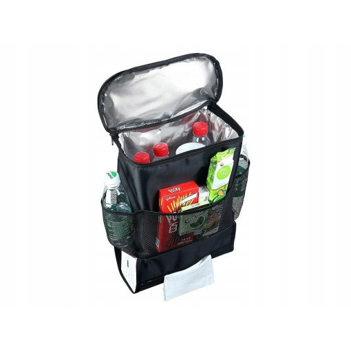 Organizator pentru scaun auto, EBA, cu geanta termica, multifunctional, dimensiuni 35 x 28 x 10 cm, Negru - Img 2