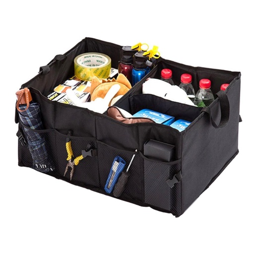 Organizator portbagaj auto cu 9 buzunare EBA, dimensiuni 55 x 38 x 26 cm, Negru - Img 2