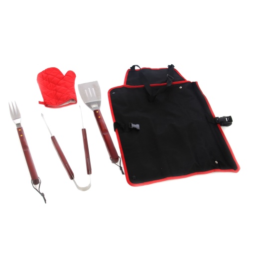 Set 5 accesorii pentru gratar EBA, inox, 35 cm, sort, manusa - Img 2