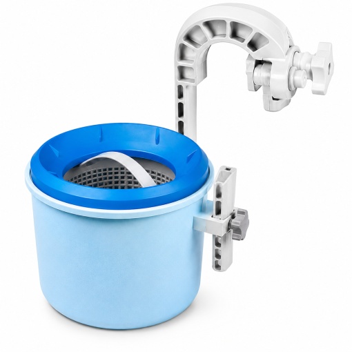 Skimmer Piscina Deluxe cu Dispenser Clor, Colector Frunze si Impuritati, Compatibil Piscine Frame si Gonflabile, Sistem Curatare Suprafata Apa - Img 5