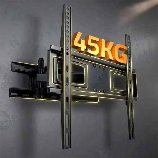 Suport TV de perete EBA, Pivotant, 23"-60" (58-165 cm), Maxim 45 kg, Negru - Img 4