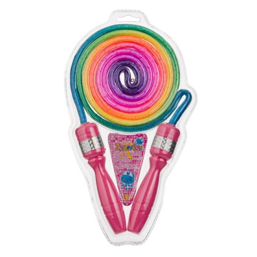 Coarda de sarit Curcubeu pentru copii, Rezistenta, Multicolora, 2.1 m, EBA - Img 2