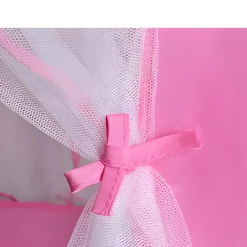 Cort pentru copii stil palat cu perdele, EBA, roz, ideal pentru casa si gradina, 135 x 135 x 140 cm - Img 2