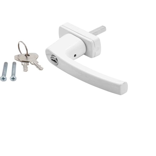 Maner fereastra cu incuietoare securizata antiefractie EBA, 2 chei, model universal, Alb - Img 4