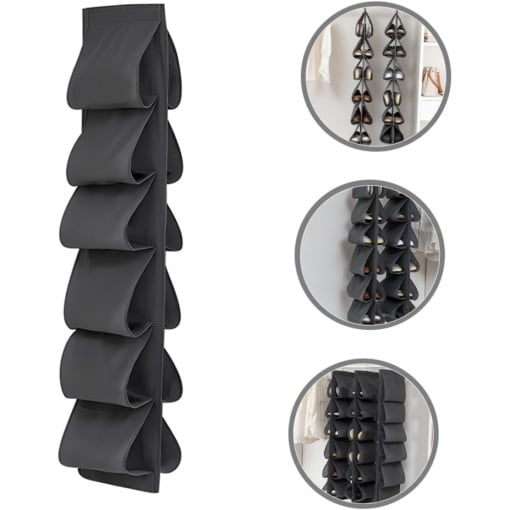 Organizator Suspendat pentru 6 perechi de Pantofi EBA, Tip Umeras, Ideal pentru dressing, 115 x 32 cm - Img 3