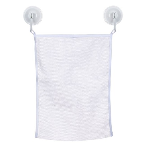Plasa organizatoare pentru depozitarea articole de baie cu ventuze, maxim 2 kg, 30 x 40 cm, Alb, EBA - Img 3
