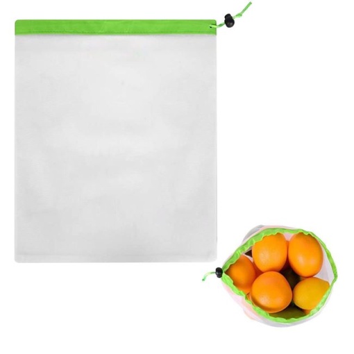 Saculet Depozitare Fructe si Legume EBA, Reutilizabil Cu Snur dimensiuni: 43 x 30 cm - Img 2
