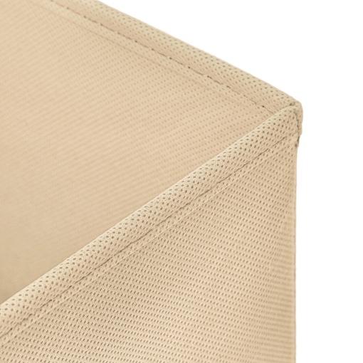 Set 3 cutii depozitare EBA, material textil, dimensiuni 20 x 20 x 20 cm, Bej - Img 2
