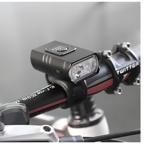 Set Far si Stop Bicicleta EBA Light, Functie Powerbank, 7 Moduri Lumina, LED CREE Ultra Bright, 1100 mAh, Reincarcabil, Negru - Img 2