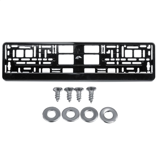 Set premium suport placute numar inmatriculare auto 3D (fata + spate) EBA, include si accesoriile pentru prindere - Img 2