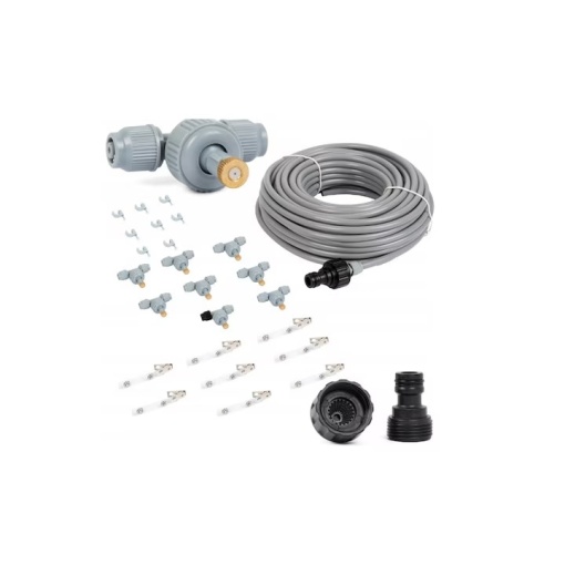 Sistem racire tip perdea cu vapori de apa EBA, pentru terase, gradini, locuri de joaca, duze premium din alama, lungime 10 m - Img 3