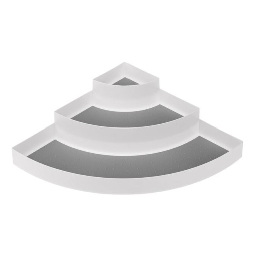 Suport pentru Condimente cu 3 Nivele EBA, Plastic, 30 x 30 x 8.5 cm, Alb + Gri - Img 2