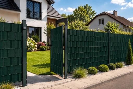 Bandă de Gard pentru Intimitate 19 cm x 35 m, PVC Premium 450 g/m², Verde, Rezistentă UV și Intemperii, Paravan pentru Garduri Panou, 20 Cleme - Img 6