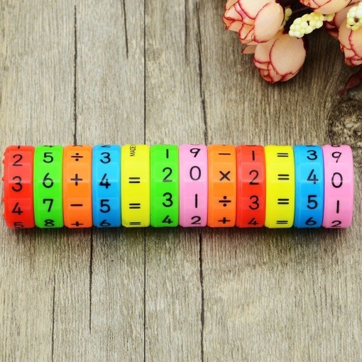 Joc Educativ Magnetic EBA, Aritmetica, Rotire Usoara, Montessori, Dezvolta Gandirea Matematica, 6 Piese, Multicolor - Img 2