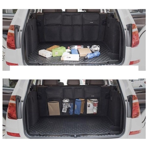 Organizator Portbagaj Auto EBA, geanta multifunctionala, pliabil, 8 buzunare, material Oxford, impermeabil, 87 x 47 cm, Negru - Img 3