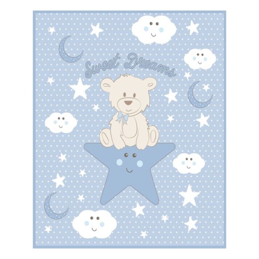 Paturica catifelata pentru copii Sweet Dreams, EBA, dimensiuni 90 x 80 cm - Img 4