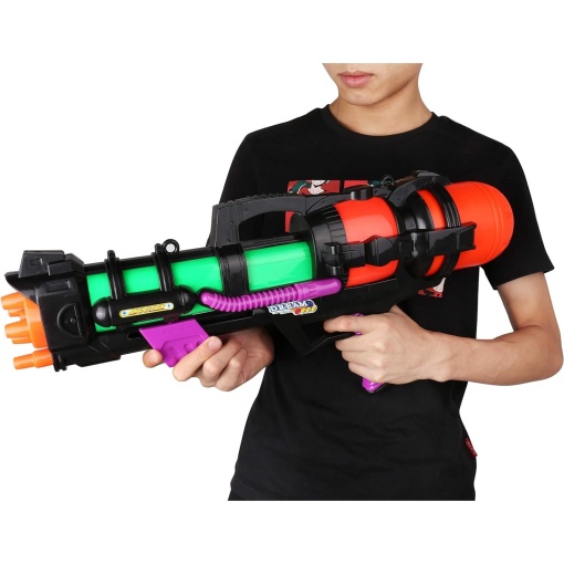 Pistol cu Apa pentru copii WATER GUN EBA, Rezervor 1250 ml, raza de actiune 6 m, dimensiune 60 cm - Img 3