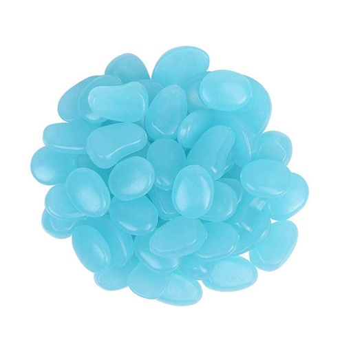 Set 100 pietre decorative fosforescente EBA, dimensiune 2-3 cm, Albastru - Img 2