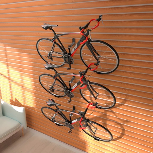 Suport pentru sustinere bicicleta pe perete EBA, din metal, potrivit pentru toate tipurile de bicicleta, Negru - Img 4