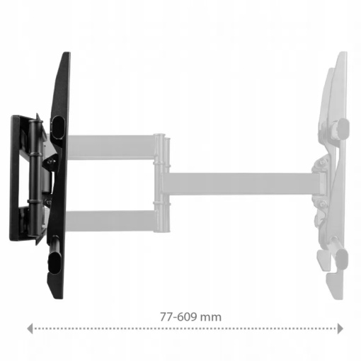 Suport TV Perete Reglabil 42-100 Inch KG-1039 King Mount Alaska, Rotativ si Inclinabil, Brat Dublu, VESA Universal, Metal Ranforsat, Capacitate Mare, Compatibil LCD LED OLED QLED - Img 11