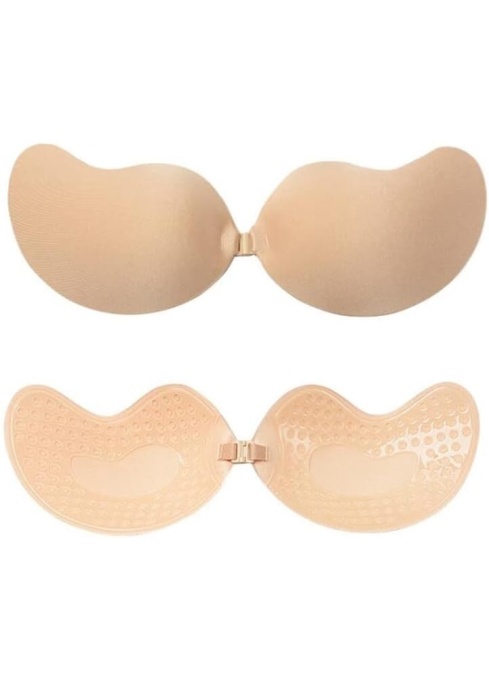 Sutien autoadeziv EBA, Fara bretele, Inchidere frontala, Confortabil, Marimea B, Bej - Img 3