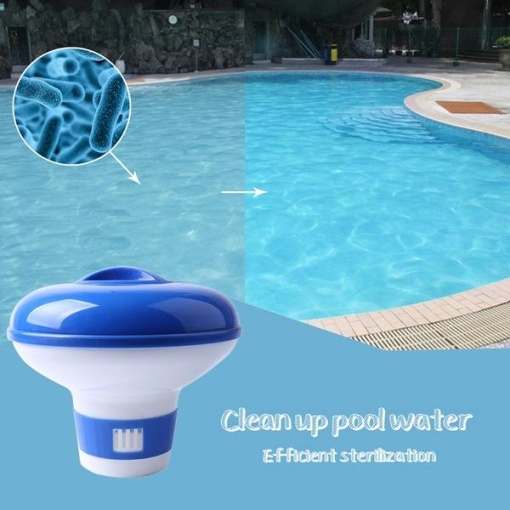 Dozator Plutitor pentru Pastile Piscina, Compatibil cu Tablete Clor 20 gr pentru Tratarea Apei, D 13 cm, EBA - Img 4