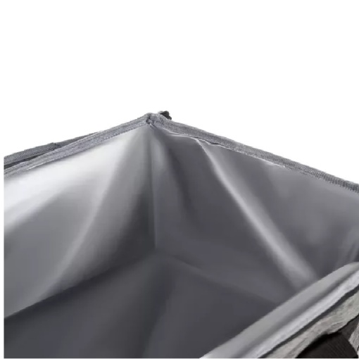 Geanta termo-izolanta High Quality pentru picnic EBA, 20 L, 2 pastile racire, Impermeabila, Spuma EVA, 37 x 24 x 24.5 cm, Gri - Img 3