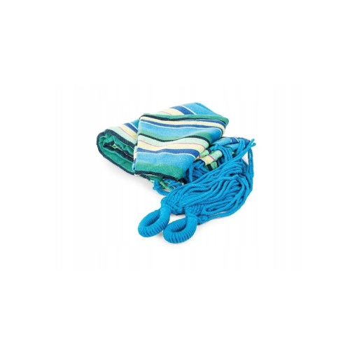 Hamac Dublu, De Gardina 200 x 150 cm EBA, cu sistem de prindere si sac de depozitare, bumbac, 200 kg, Albastru - Verde - Img 3