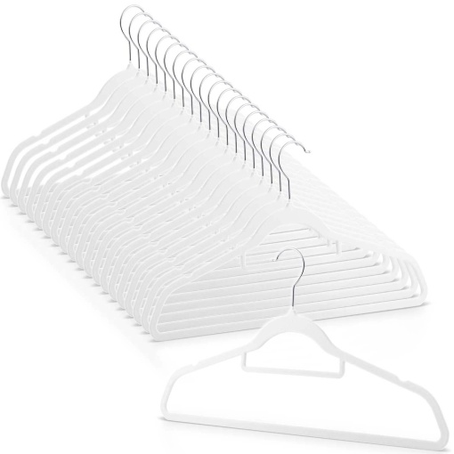 Set 20 umerase premium catifea EBA, Carlig rotativ 360 grade, Design antialunecare, 44, 5 x 23 cm, Protectie umeri, Verde - Img 4