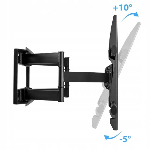 Suport TV Perete Reglabil 42-100 Inch KG-1039 King Mount Alaska, Rotativ si Inclinabil, Brat Dublu, VESA Universal, Metal Ranforsat, Capacitate Mare, Compatibil LCD LED OLED QLED - Img 8