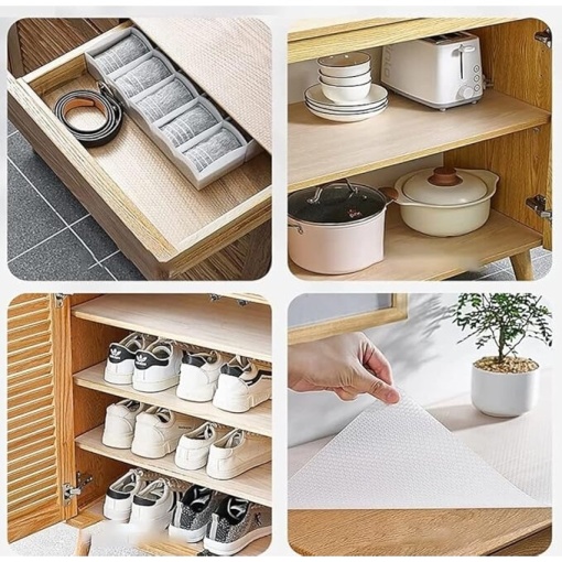 Folie Plastic EBA pentru Protectie Sertare, Rafturi, Etajere, Material Impermeabil, dimensiuni 100 x 140 cm, transparent - Img 2