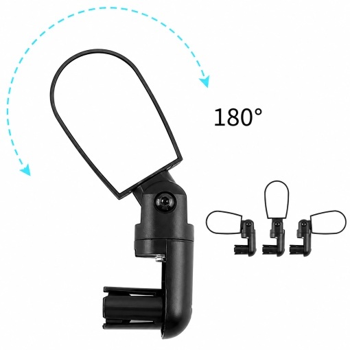 Oglinda Retrovizoare Bicicleta 360° pentru Ghidon, Universala, Oglinda Convexa MTB, E-Bike si Trotineta, Montaj Rapid - Img 3