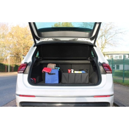 Organizator portbagaj auto Premium EBA, 2 Compartimente, Manere Solide, Pliabil, Spatios, Negru, 51 x 31.5 x 21.5 cm - Img 2