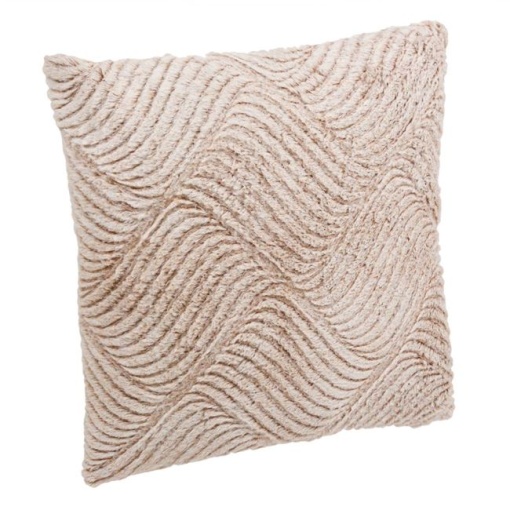 Perna Decorativa din Blana Maro EBA, model Relief, dimensiuni 45 x 45 cm - Img 2