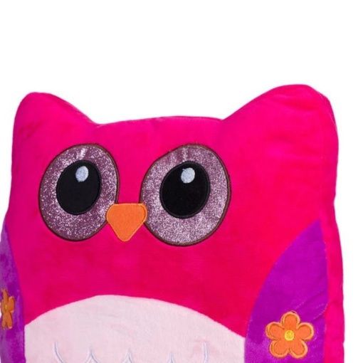 Perna Decorativa EBA, model bufnita, dimensiuni 32 x 30 cm, Fucsia - Img 4