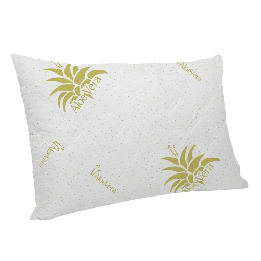 Perna pentru dormit EBA Aloe Vera, microfibra, alba, 50 x 70 cm - Img 3