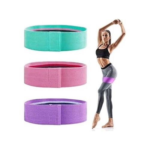 Set 3 benzi elastice pentru fitness, EBA, 3 niveluri de rezistenta, saculet inclus - Img 3